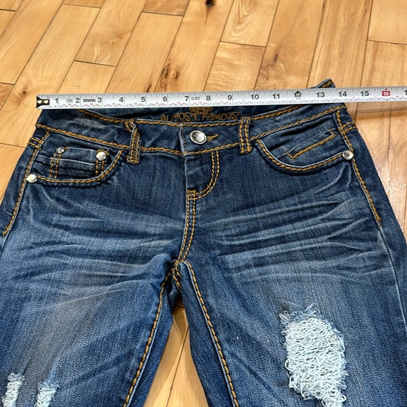 Almost Famous Distressed Crop Jeans - Picture 8 of 9